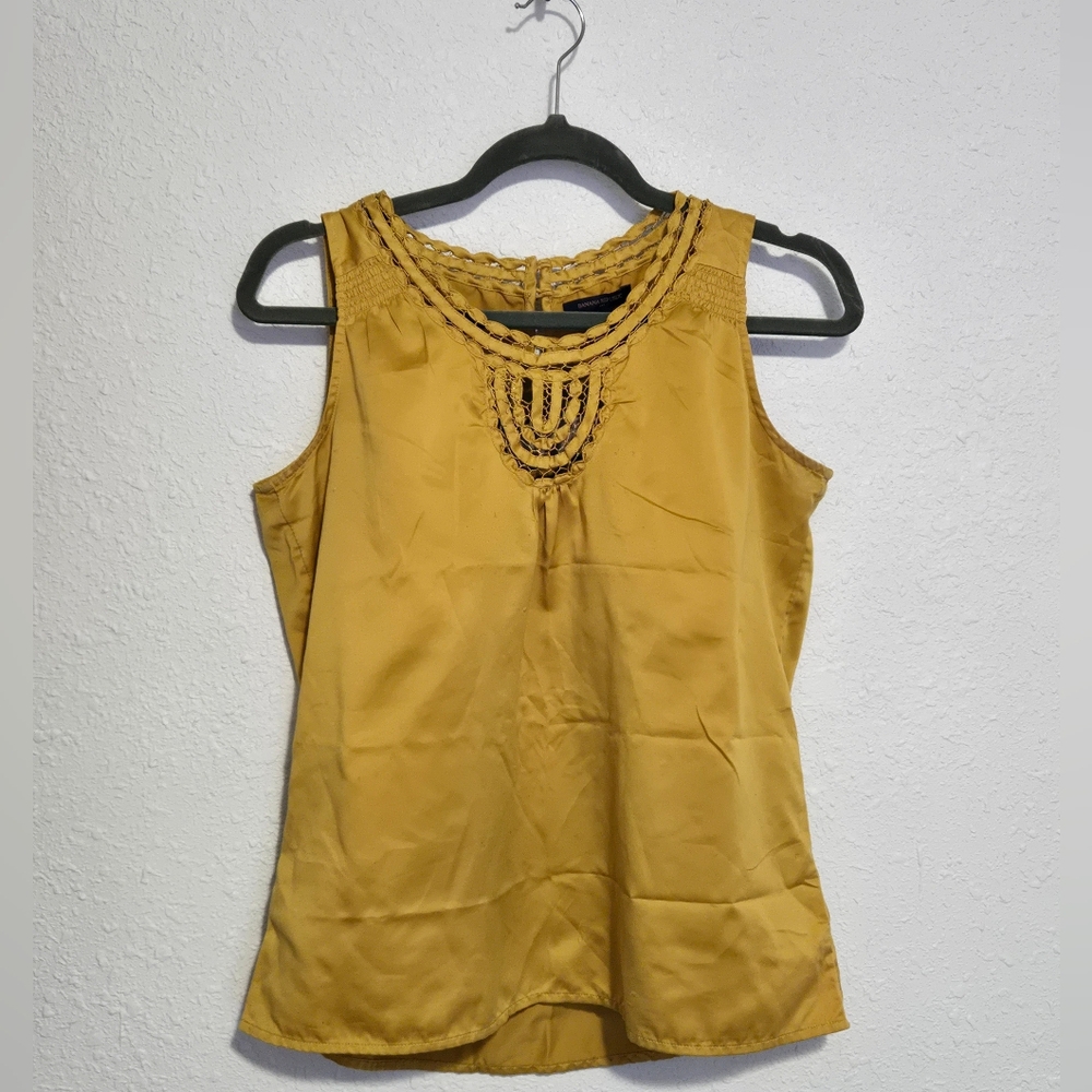 Elegant Mustard Sleeveless Top